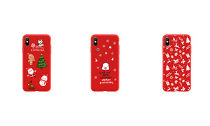 New-Cartoon Christmas Deer Red soft phone case0100-LA