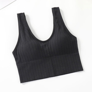 SP-Athvotar cordless women's bra padded sports tube top U-shaped crop back breathable simple lingerie bralette