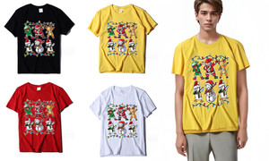 Uni-sex Christmas Dabbing T shirt-la