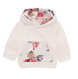 BRA-Baby Girls Clothes Long Sleeve Letter top+Floral Pants+Cap Outfits Set