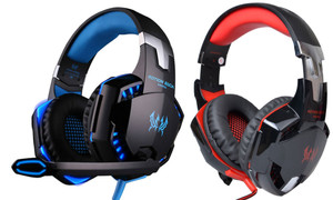 G2000 3.5mm LED Gaming Mic Headset Headphones Stereo 