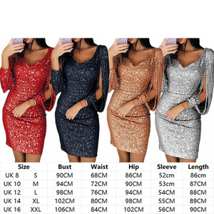 Women’s Sequin Dress With Fringe Sleeves – Party & Evening Wear 3402