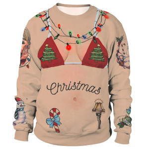 NEW-Couple Ugly Christmas Funny Long-sleeved Sweater0192