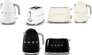 Smeg KLF03 1.7Ltr - 3kw Kettle and TSF01 2 Slice Toaster Set