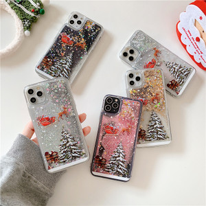 NEW-Christmas Flowing Glitter Case for iPhone0256-LA