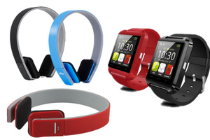 Bluetooth Smart Watch and Bluetooth Headphones Bundle