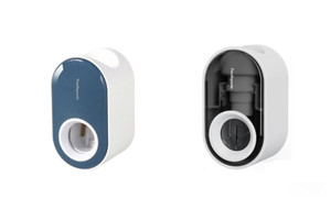 NEW Wall-mounted punch-free toothbrush holder squeeze toothpaste artifact 0292