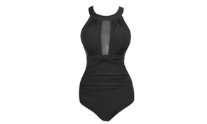 NEW One Piece Mesh Neck Swimsuit 0237
