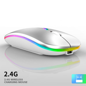 NEW Led Rechargeable Dual Mode Bluetooth Mouse 2.4G Silent Silent Wireless Lighting Mouse 0244