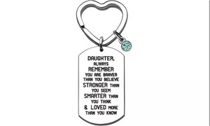 One or Two Daughter Inspirational Key Chains