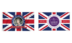 One or Two The Queen's Platinum Jubilee Flags-la