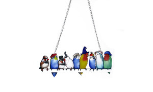NEW  Nine birds in hat window decoration pendant 0257 LA