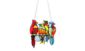 NEW  Big Four Birds Acrylic Bird Decorative Ornament 0259 LA