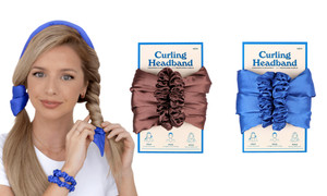2in 1 Heatless Ribbon Sleeping Curling  Roller and headband 0315