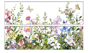 Set of 2 Flower Wall Stickers Decals 0311