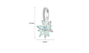 NEW Flower Zircon Earrings 0342 LA