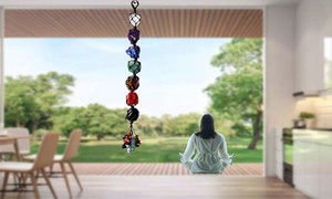 7 Chakra Gemstones Crystal Healing Hanging Ornament 9980 