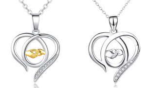 NEW  Big Hands Small Hands Necklace Heart Necklace Pendant  5018 LA