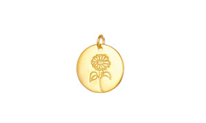 NEW Carved Sunflower Disc Pendant  5022 LA