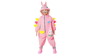 NEW Children's One Piece Raincoat Rainpants Children's Poncho Dinosaur 5025
