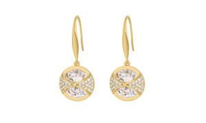 NEW  Simple cool style round earrings net celebrity earrings 5057  LA