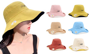 NEW Daisy print reversible Summer UV protection hat  5120-la