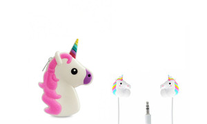 NEW Unicorn Headphone Bag + Headphones 5239