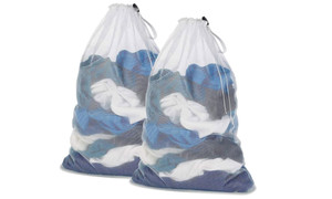 NEW  2pcs Drawstring household care washing bundled tethered washing machine special beam mesh bag  5281