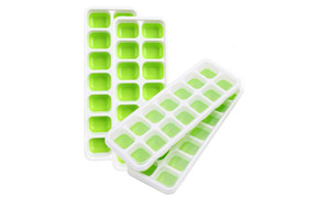 NEW  14-hole foldable ice tray with lid ice tray 1-4pcs 5305