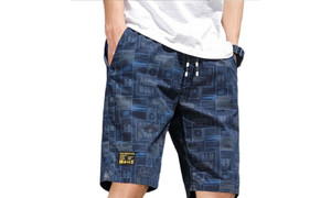 NEW  Summer tooling trend casual outer wear loose trousers beach five-point pants  5314