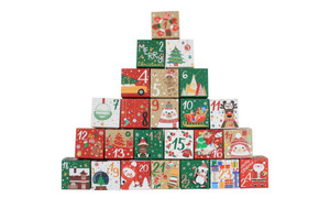 NEW Christmas Advent Calendar New Gift Candy Box 7cm Christmas Candy Box 1-24 Digital Packaging 5390