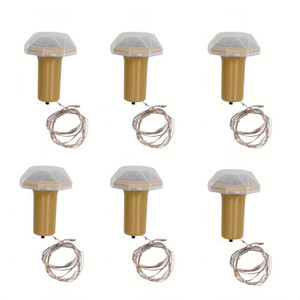 NEW  6pack Universal wine bottle with colorful color changing lights on solar bottle light 5404