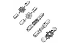 NEW  5-piece sweater shawl clip European and American retro cardigan collar clip dress shirt brooch clip  5409