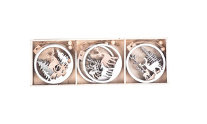 NEW  6pcs Christmas decoration wooden elk Christmas pendant creative round decoration Christmas tree pendant 5411