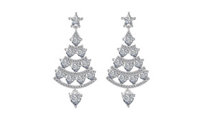NEW Christmas tree earrings women's high-end sense earrings temperament all-match thin face earrings 5438