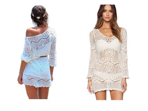 Hollow Out Bikini Cover Up Dress