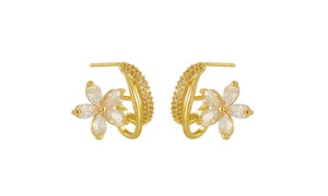 NEW  Five-leaf flower temperament earrings 5463