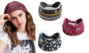 NEW 3pcs  Bohemian Yoga Sports Hairband Antiperspirant Sweat Absorbing Elastic Headband 5474
