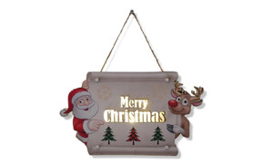 NEW  Christmas day wooden led decoration wall hanging picture door listing   5520