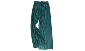 NEW Pleated Ice Silk Wide Leg Pants High Waist Drape Loose Casual Ninth Pants   5526