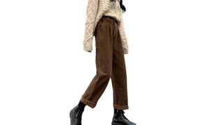 NEW Winter Women's Retro Suit Wide Leg Pants Versatile Casual Pants  5530