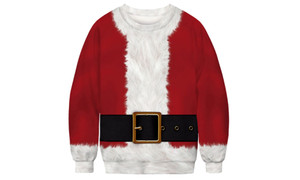 NEW   Christmas 3D Printed Crew Neck Long Sleeve Sweatshirt   5541