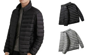 NEW Ultra-light padded jacket without hood for men's short winter stand-up collar padded jacket and down jacket storage  5583