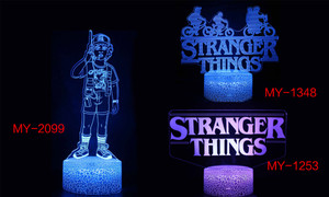 NEW Stranger Things LED Colorful 3D Night Light Crack Base, Touch 16 Colors Remote Control 5595