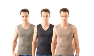 NEW Men's inner wear autumn and winter warm thickened seamless vest   sleeveless t-shirt 5684