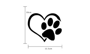 NEW Reflective Love Dog Footprints Car Sticker 5693