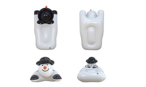 NEW Winter Christmas PVC cold-resistant wear-resistant material inflatable snowman ski ring 5700