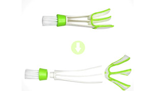 NEW 3 Piece Mini Dust Collector Car Air Conditioner Cleaner and Brush Dust Cloth Tool Cleaning Brush Kit 5716