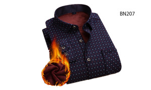 NEW Winter men's warm fleece thickened plaid double-sided fleece casual shirt 5718