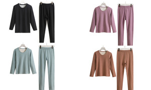NEW Ladies autumn and winter bound velvet thermal underwear set 5730